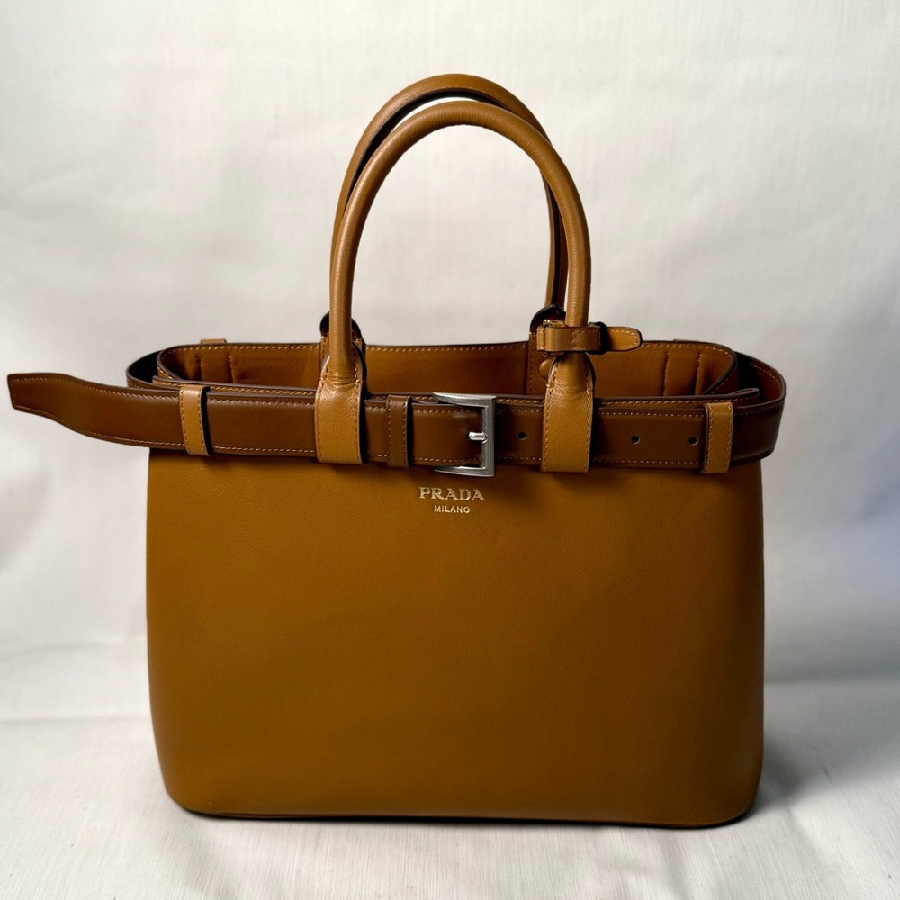 Prada bag with belt camel color